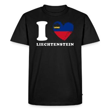 J’adore le Liechtenstein - T-shirt Premium bio Homme - noir - Devant - Nico (187cm)
