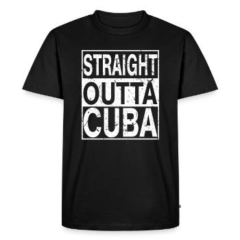 Cuba Straight outta Cuba - Men's Premium Organic T-Shirt - black - Front - Nico (187cm)