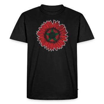 Maroc Drapeau Tournesol - T-shirt Premium bio Homme - noir - Devant - Nico (187cm)