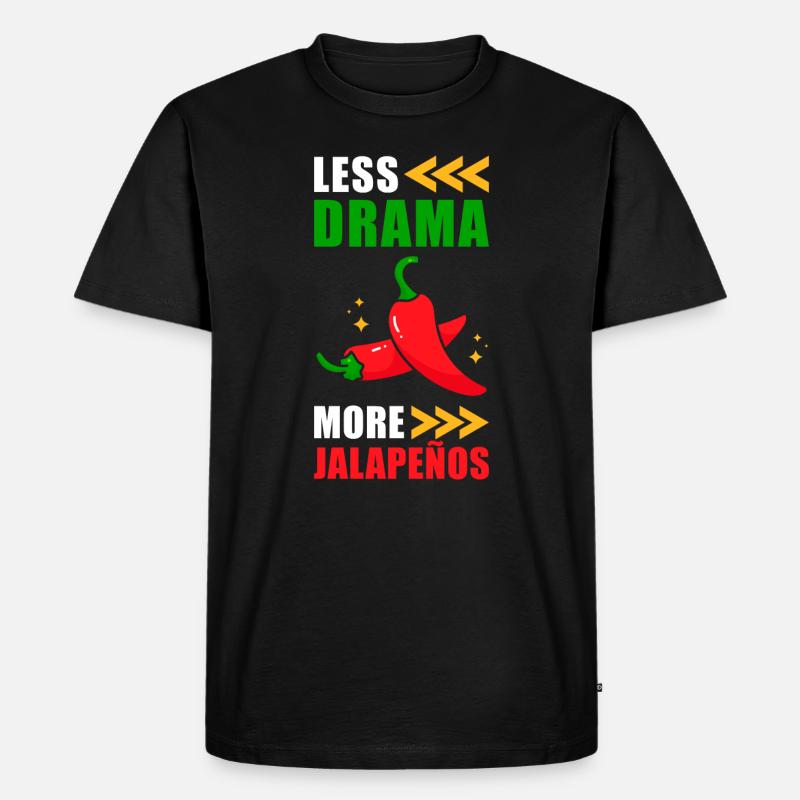 Jalapenos - Männer Premium Bio T-Shirt - Schwarz