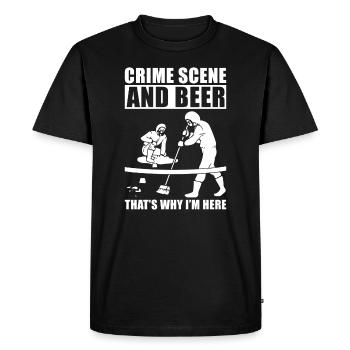 Nettoyeur de scène de crime - T-shirt Premium bio Homme - noir - Devant - Nico (187cm)