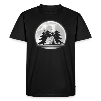 Camp Camping Camper Moon - T-shirt Premium bio Homme - noir - Devant - Nico (187cm)