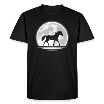 Cadeau cavalier d’équitation - T-shirt Premium bio Homme - noir - Devant - Nico (187cm)