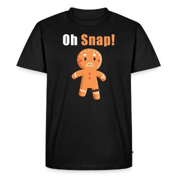 Oh Snap Gingerbread Jeu de mots - T-shirt Premium bio Homme - noir - Devant - Nico (187cm)