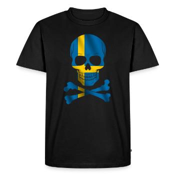 Drapeau de la Suède - T-shirt Premium bio Homme - noir - Devant - Nico (187cm)
