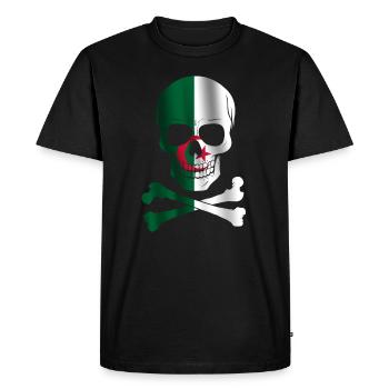 Algeria Flag - Men's Premium Organic T-Shirt - black - Front - Nico (187cm)