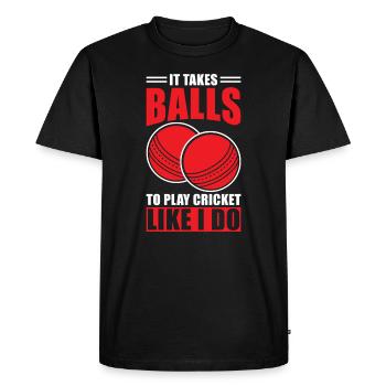 Cricket Cadeau Cricketer - T-shirt Premium bio Homme - noir - Devant - Nico (187cm)