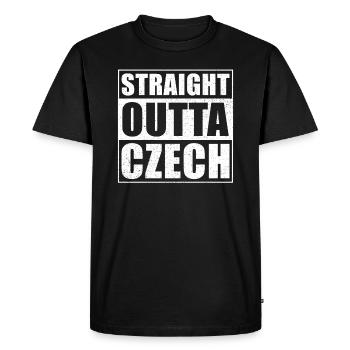 Straight outta République tchèque - T-shirt Premium bio Homme - noir - Devant - Nico (187cm)