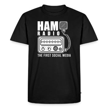 Amateur radio - Men's Premium Organic T-Shirt - black - Front - Nico (187cm)