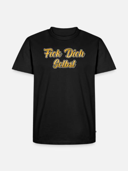 Fick dich selbst - Männer Premium Bio T-Shirt - Schwarz