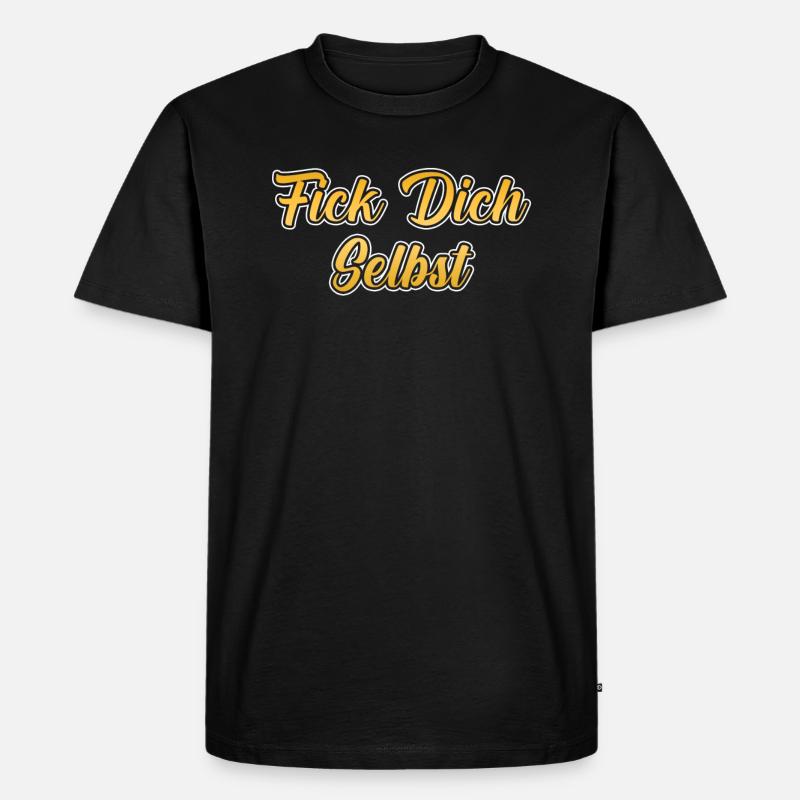 Fick dich selbst - Männer Premium Bio T-Shirt - Schwarz