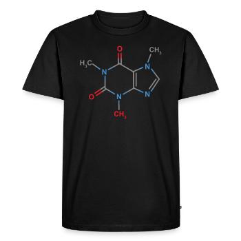 Formule Caféine - T-shirt Premium bio Homme - noir - Devant - Nico (187cm)