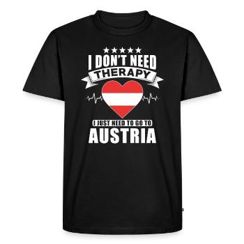 Austria I do not need Therapy - Men's Premium Organic T-Shirt - black - Front - Nico (187cm)