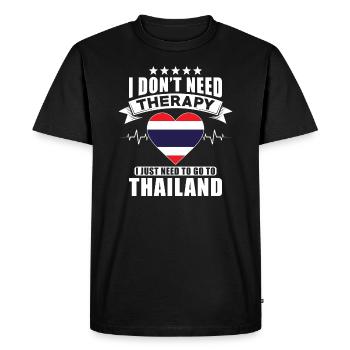 Thaïlande Je n’ai pas besoin de thérapie - T-shirt Premium bio Homme - noir - Devant - Nico (187cm)