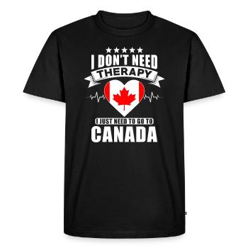 Canada Je n’ai pas besoin de thérapie - T-shirt Premium bio Homme - noir - Devant - Nico (187cm)