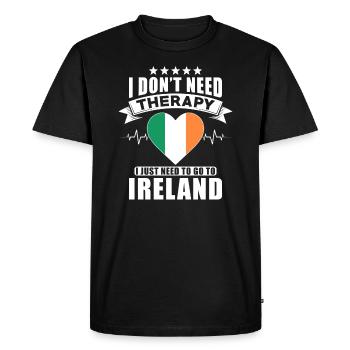 Irlande Je n’ai pas besoin de thérapie - T-shirt Premium bio Homme - noir - Devant - Nico (187cm)