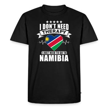 Namibie Je n’ai pas besoin de thérapie - T-shirt Premium bio Homme - noir - Devant - Nico (187cm)