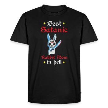 Rabbit Mama in Hell Gothic Evil Rabbit - Men's Premium Organic T-Shirt - black - Front - Nico (187cm)