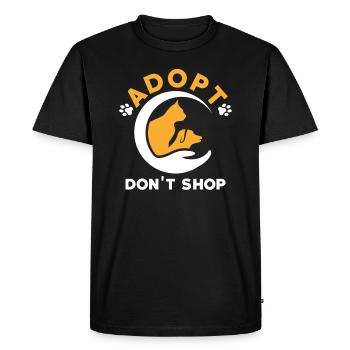 Adopt don't shop - Men's Premium Organic T-Shirt - black - Front - Nico (187cm)
