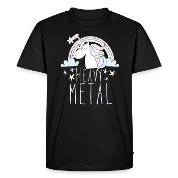 Licorne Heavy Metal - T-shirt Premium bio Homme - noir - Devant - Nico (187cm)