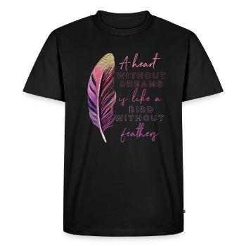 Inspiration Disant Plume - T-shirt Premium bio Homme - noir - Devant - Nico (187cm)