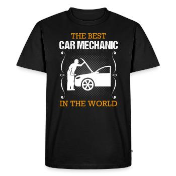 Vehicle construction mechanic Profession Vehicle construction Gift - Men's Premium Organic T-Shirt - black - Front - Nico (187cm)