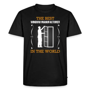 Fabricant de fenêtres Profession Formation Artisan Cadeau - T-shirt Premium bio Homme - noir - Devant - Nico (187cm)