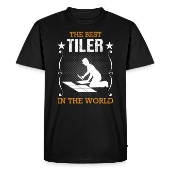 Tiler Profession Training Craftsman Gift - Men's Premium Organic T-Shirt - black - Front - Nico (187cm)