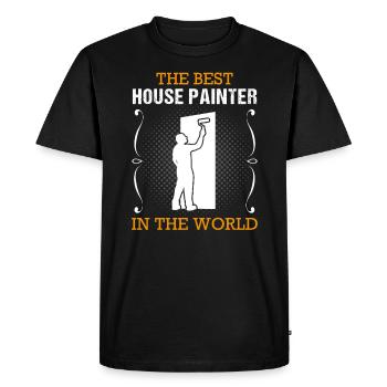 Profession de peintre Formation Varnisher Cadeau - T-shirt Premium bio Homme - noir - Devant - Nico (187cm)