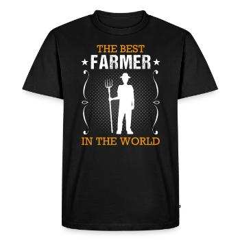 Farmer Farmer Profession Agriculture Gift - Men's Premium Organic T-Shirt - black - Front - Nico (187cm)
