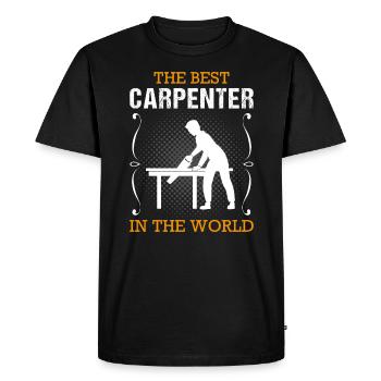 Profession de charpentier Charpentier Artisan Cadeau - T-shirt Premium bio Homme - noir - Devant - Nico (187cm)