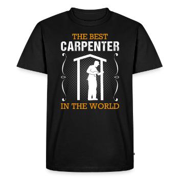 Profession de charpentier Charpentier Artisan Cadeau - T-shirt Premium bio Homme - noir - Devant - Nico (187cm)