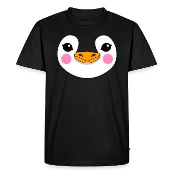 Penguin Face Seabird Seabird Gift - Men's Premium Organic T-Shirt - black - Front - Nico (187cm)