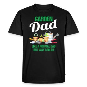 Jardin Papa Drôle Dire Cadeau Hommes - T-shirt Premium bio Homme - noir - Devant - Nico (187cm)