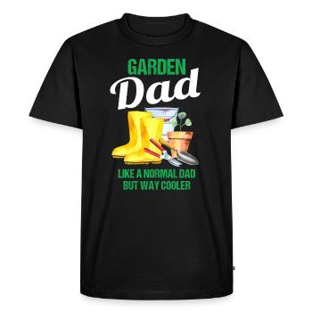 Jardin Papa Drôle Dire Cadeau Hommes - T-shirt Premium bio Homme - noir - Devant - Nico (187cm)