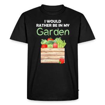 Jardin Drôle de dicton Jardinier amateur Idée cadeau - T-shirt Premium bio Homme - noir - Devant - Nico (187cm)