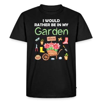 Jardin Drôle de dicton Jardinier amateur Idée cadeau - T-shirt Premium bio Homme - noir - Devant - Nico (187cm)