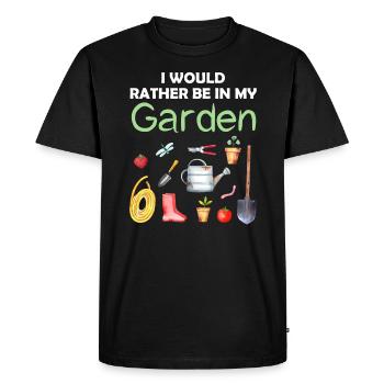 Jardin drôle Dicton Hobby Gardener Idée cadeau - T-shirt Premium bio Homme - noir - Devant - Nico (187cm)