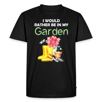 Jardin drôle Dicton Hobby Gardener Idée cadeau - T-shirt Premium bio Homme - noir - Devant - Nico (187cm)