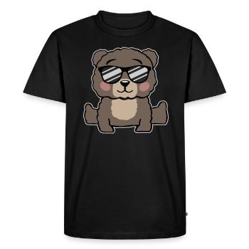 Teddy Bear Teddy Bear Cuddly Toy Motif Gift - Men's Premium Organic T-Shirt - black - Front - Nico (187cm)