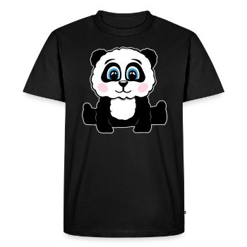 Panda Panda Bear Cadeau Dames Hommes Enfants - T-shirt Premium bio Homme - noir - Devant - Nico (187cm)