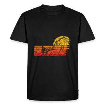 MOTO TOUT-TERRAIN SUNSET BIKE - T-shirt Premium bio Homme - noir - Devant - Nico (187cm)