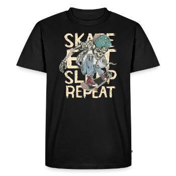 Skateboarding Zombie - Skateboard skateboarder - Men's Premium Organic T-Shirt - black - Front - Nico (187cm)