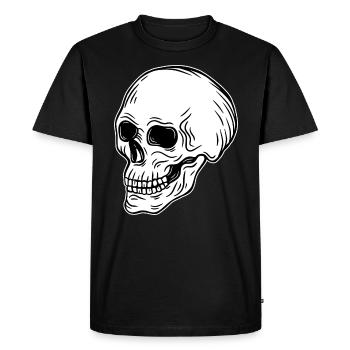 Skull Skeleton Skull Horror Cadeau d’Halloween - T-shirt Premium bio Homme - noir - Devant - Nico (187cm)