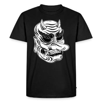 Schädel Skull Horror Japon Halloween Geisha - T-shirt Premium bio Homme - noir - Devant - Nico (187cm)