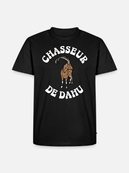 chasseur de dahu - T-shirt Premium bio Homme - noir