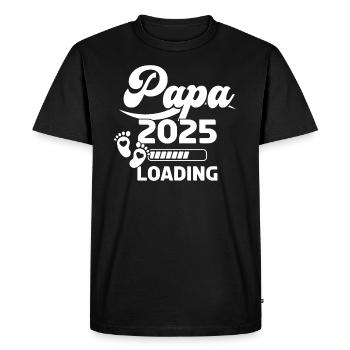 Papa 2025 Loading - Men's Premium Organic T-Shirt - black - Front - Nico (187cm)