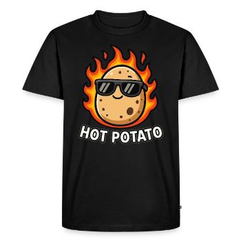 PATATE CHAUDE - T-shirt Premium bio Homme - noir - Devant - Nico (187cm)