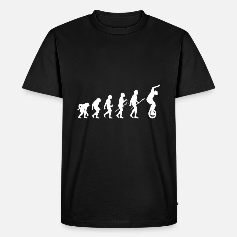 Unicycle Evolution Circus Bicycle Perfomer - Men's Premium Organic T-Shirt - black