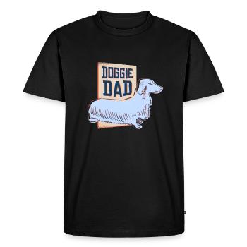 Doggie Dad, gift idea for dog owners - Men's Premium Organic T-Shirt - black - Front - Nico (187cm)